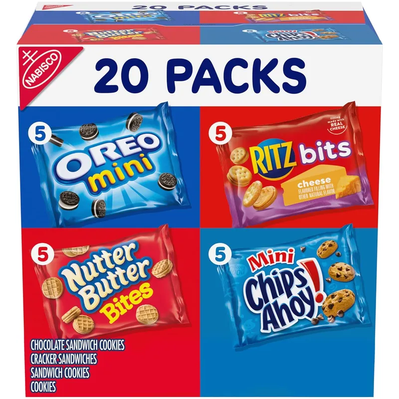 Nabisco Classic Mix Variety Pack, OREO Mini, CHIPS AHOY! Mini, Nutter Butter Bites, RITZ Bits Cheese